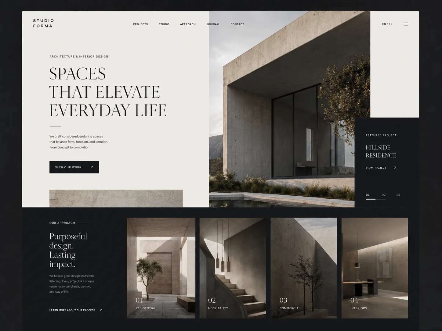 Studio Forma — architecture & interior design website